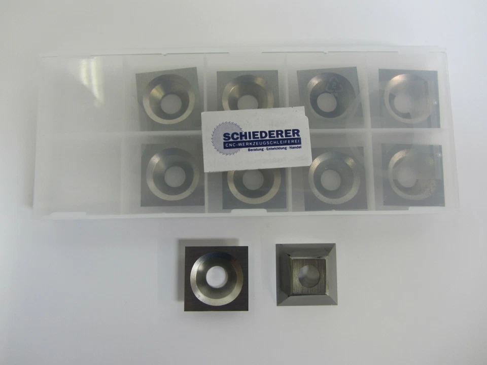 CNC-SCHIEDERER 10x HM-Vorschneider Wendemesser 21x21x5,5mm Z4 40° Made in Germany
