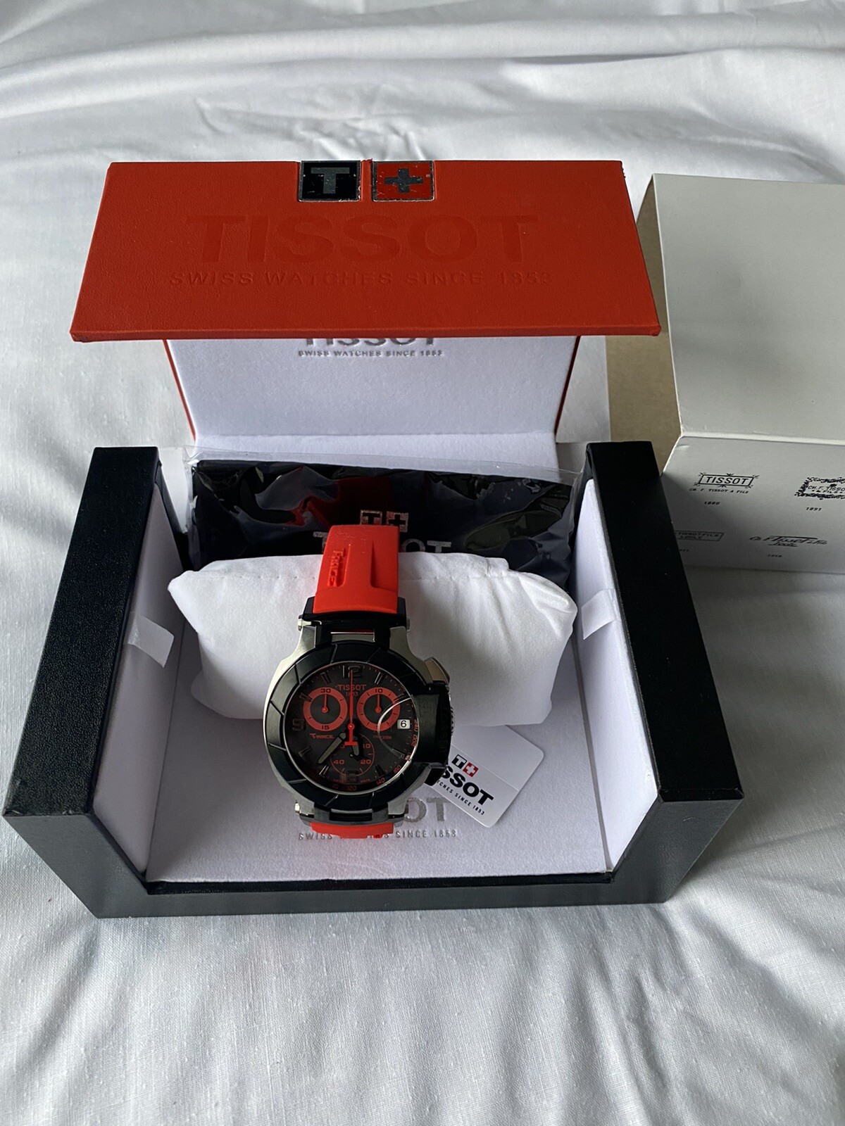 Tissot T Trend Quadrato Black Chronograph Bracelet Watch