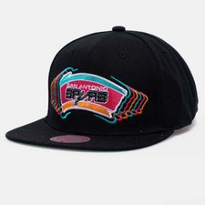 MENS MITCHELL  NESS NBA TEAM VIBES SNAPBACK HWC SPURS - BLACK
