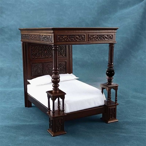 1/12 Scale Dollhouse Miniature Furniture Wooden Cabinet Bedroom Dollhouse Decor - Picture 30 of 42