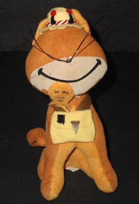 Vintage 1968 Dakin Dream Pets 6'' Fish N Chips CAT with Fish Tackle Box China