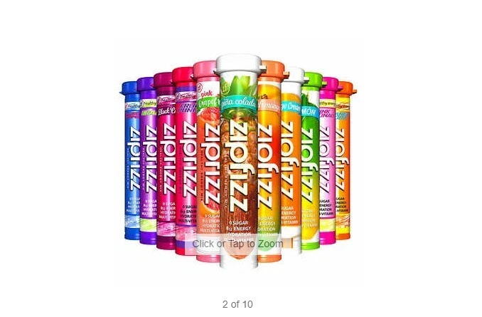 Mezcla de bebidas de hidratación energética multivitamínicas Zipfizz ~ 30 tubos frambuesa arándano Foto 2 de 2