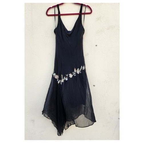 Vestido Pañuelo Vintage Dressbarn Collection Mujer Y2K 100% Seda Roseta 14 - Imagen 3 de 7