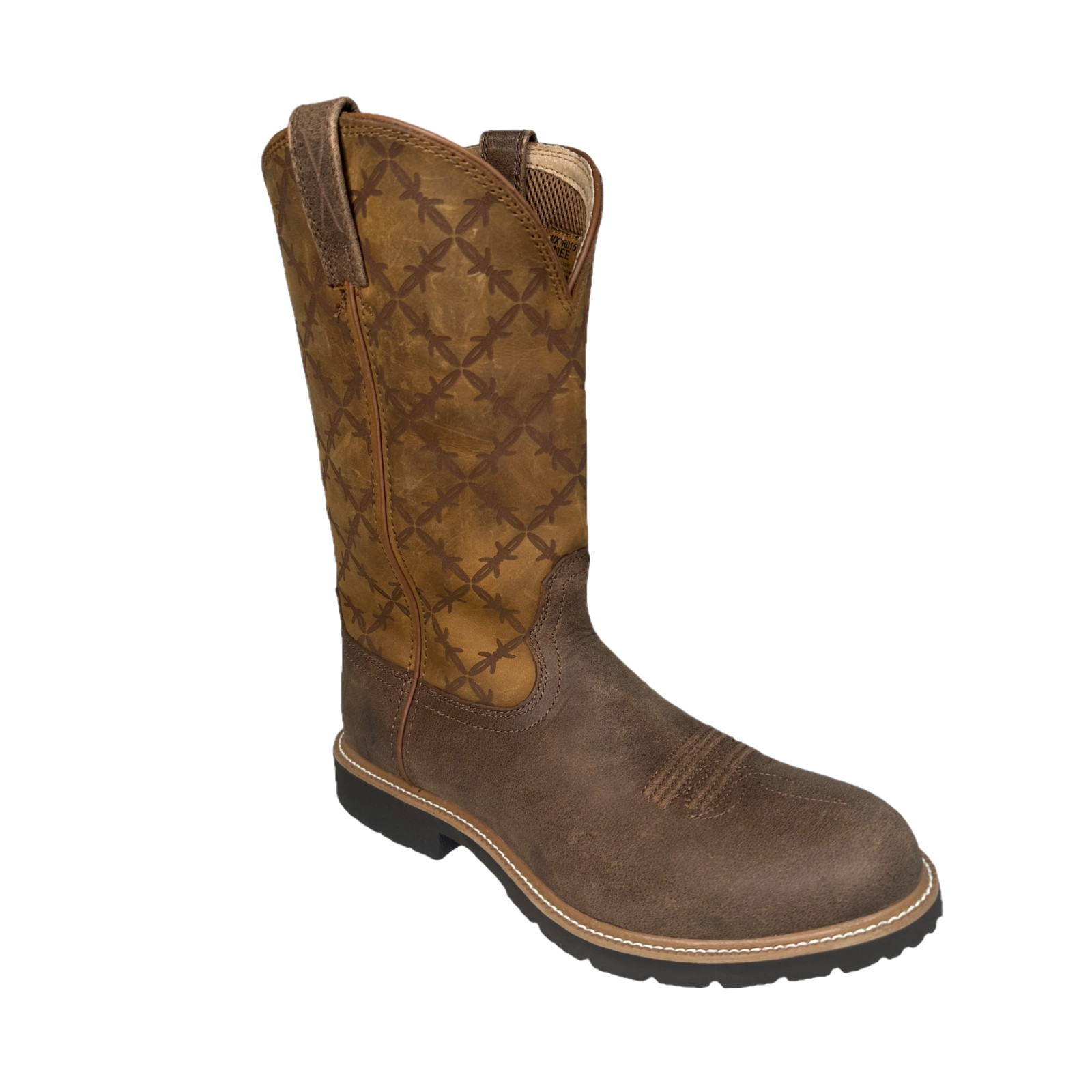 Twisted X Men's Brown & Squash Barbwire Embroidery Western Boots MXTR015