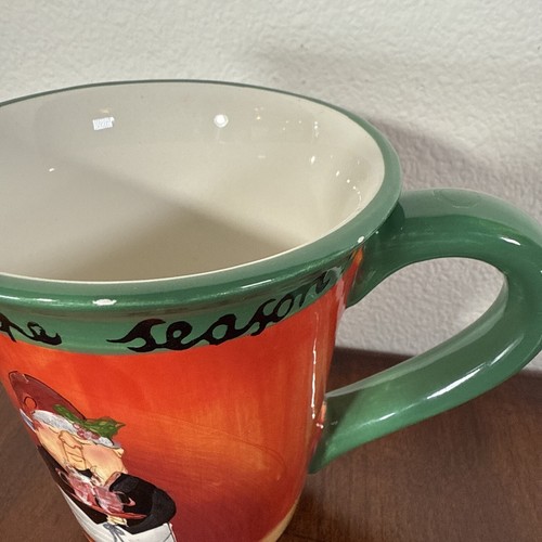 Certified International Tracy Flickinger Tis The Season Set Of 4 Mugs Cups RARE - Picture 4 of 19