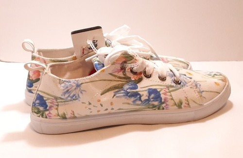 Womens Canvas Floral Sneakers Size 6 NWT - Picture 4 of 11