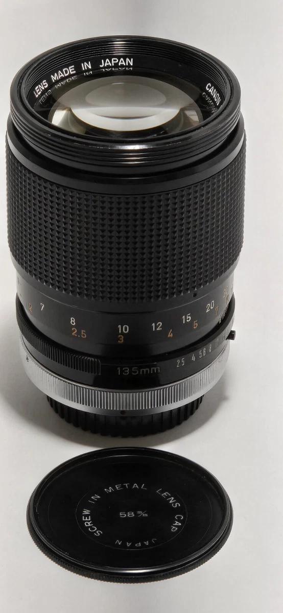 Canon FD Camera Lenses 135mm Focal f/2.5 Maximum Aperture for sale