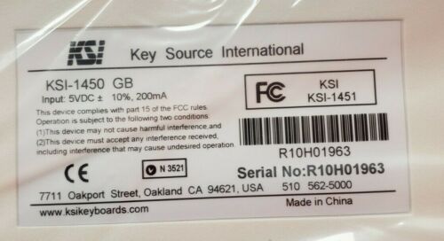 Clavier KSI KSI-1450 Go Système antimicrobien USB - Photo 2/2