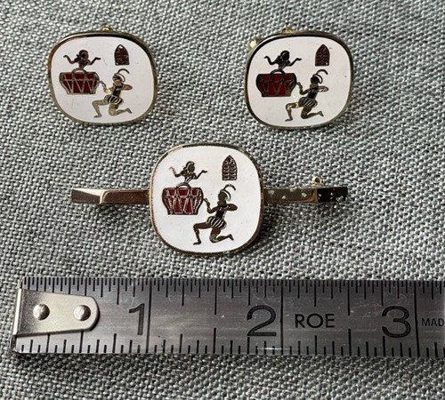 Romeo & and Juliet Vintage Cuff Links Tie Tack Jewelry Romantic Gift Rare Love - Picture 7 of 7