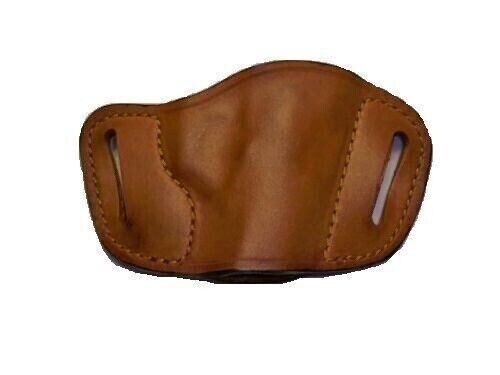 Walther P-38 Right handed Brown Genuine Leather OWB Belt Slide Gun Holster - Afbeelding 1 van 3