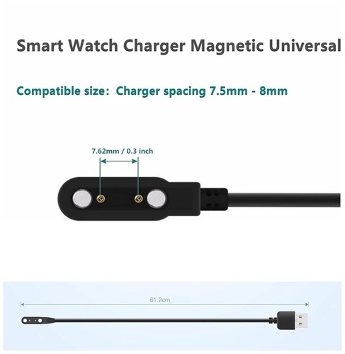Smart Watch Universal Charger Magnetic, Da Fit Smartwatch Accessories 2 Pin Magn - Picture 7 of 7