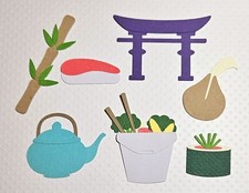 Sushi Take Out Set. Scrapbook, Card making Paper Piecing
