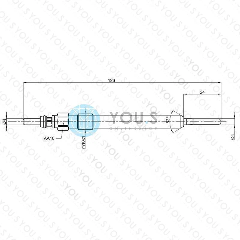 4 pieces YOU.S original glow plugs for Audi Seat Skoda VW - Image 2 of 2