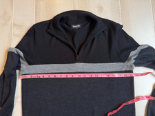 Express gray wool blend 1/4 zip sweater size M men's