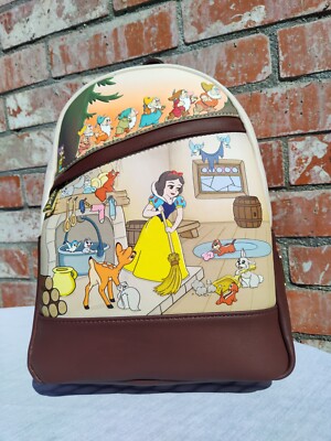 Disney Loungefly Mini Backpack - Snow White And The Seven Dwarfs Multi Scene NWT Loungefly Disney Snow White and the Seven Dwarves Multi  main image 4