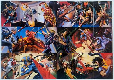 DC vs Marvel Impact Embossed Chase Card Set 18 Cards Fleer 1995