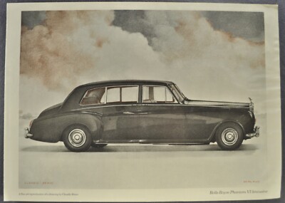 1969-1970 Rolls Royce Phantom VI Limousine Brochure Folder