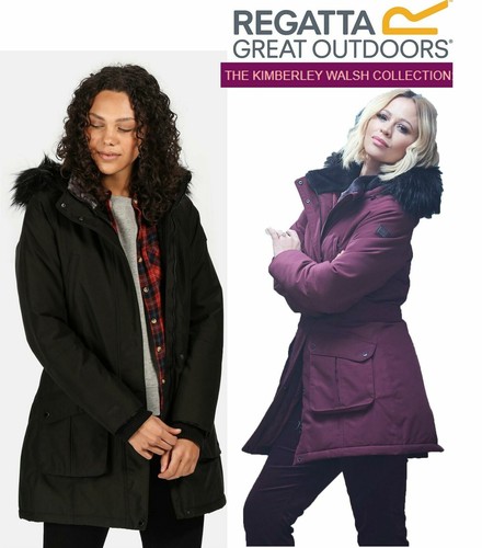 Fur Trim Hooded Parka Jacket Coat 