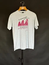 VINTAGE 90s Screen Stars Flint Michigan Graphic Shirt XL 1990s