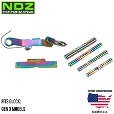 Glock Gen 1-3 Extended Control Kit Ghost Slide Release NDZ ESLL Pins Spectrum