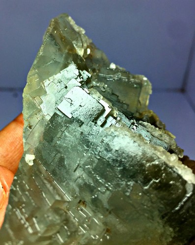 270 gm seltenster grüner natürlicher Fluorit kombinierter Hundezahn Calcit Kristalle Probe - Bild 3 von 11