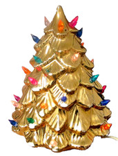 Vintage Gold Ceramic Christmas Tree Original ...