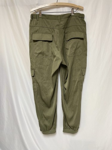NEW Max Studio Pants Size L Cargo Style Elastic Waist $128 Pockets Easy Care NEW - 第 10/24 張圖片