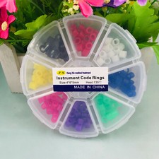 160pcs Dental Hygienist Color Code Rings Instrument Silicone Code Rings 8 Color