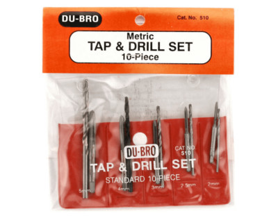 DUBRO Products 510 DUB510 10 Piece Metric RC Tap & Drill Assorted Metric Set