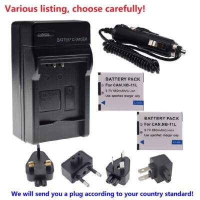 Battery or charger for Canon NB-11L 11LH IXUS 182 185 190 SX420 SX430 SX432 IS