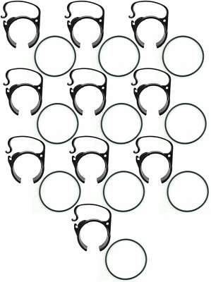 10 x SNAP light Black Kabel Schelle Befestigungs Klemme für Truss mit Gummiring