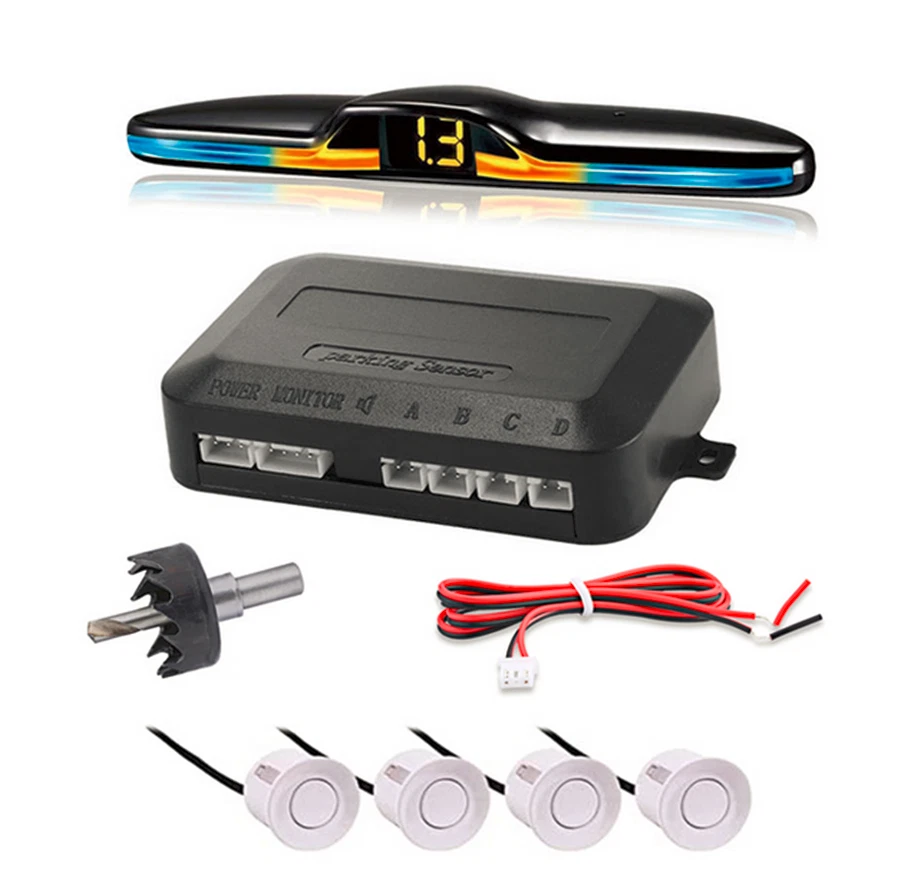 Parking Sensor Detector de carro Display de LED automático Kit de sensor de estacionamento Assistência reversa Monitor de radar de backup Detector de carro de estacionamento