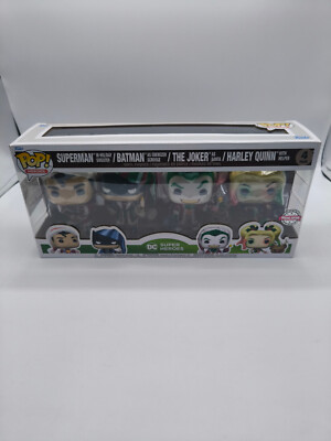 Funko Pop! NR. 4 DC Comics POP! Heroes Vinyl Figuren 4er-Pack Holiday  Neu Ovp