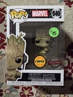 Funko POP! Marvel: Groot (Gamer) Chase #540 GameStop Exclusive