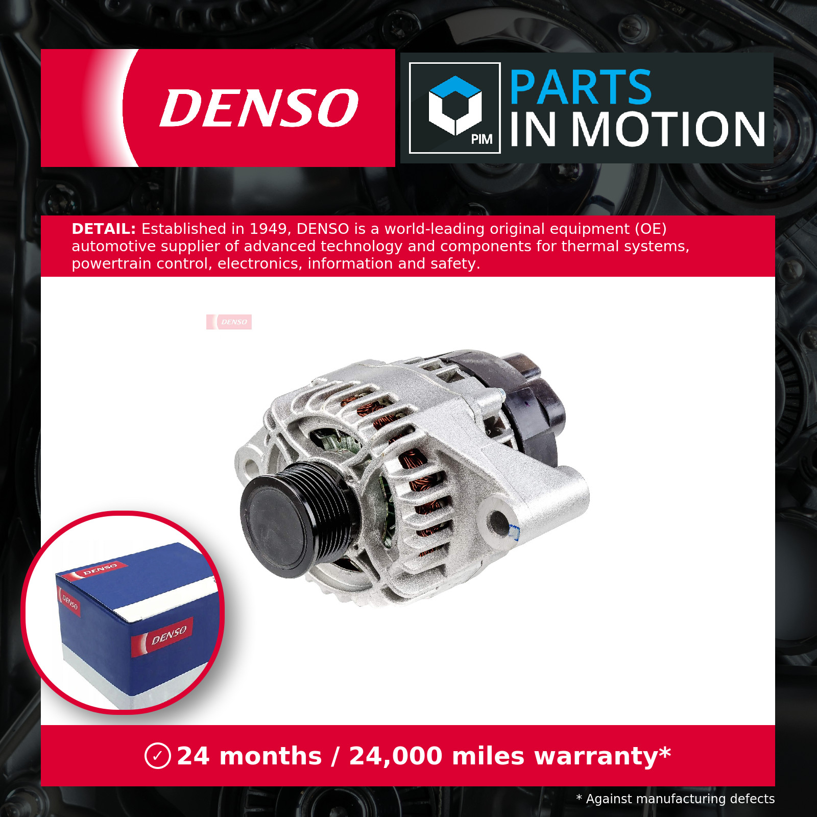 Alternator fits JEEP RENEGADE 2.0D 2014 on Denso 51884351 Top Quality Guaranteed