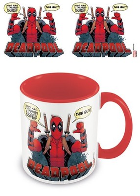 TASSE Box Keramik - FILM - Deadpool: 2 Daumen hoch! - roter Innenbecher