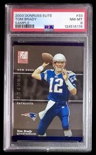 2003 donruss elite #33 tom brady; sample SSP holo PSA 8   **POP 1