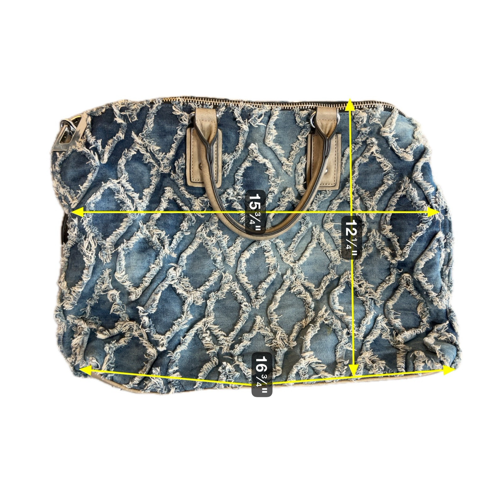 MMS Design Studios Denim Patchwork Handbag (missi… - image 2