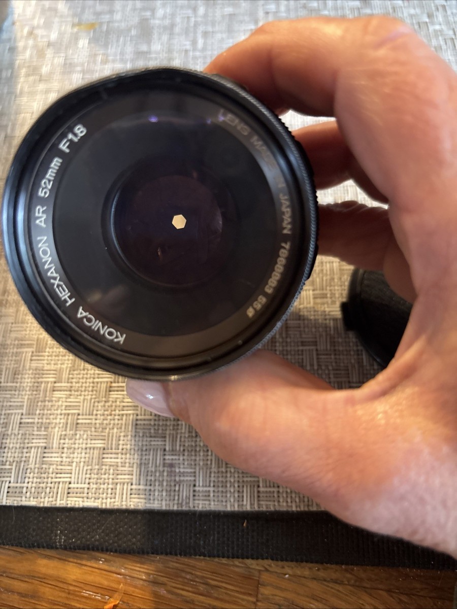 Objectif Konica Hexanon AR 52mm F/1.8 – Monture AR, Filtre 55mm, Occasion Satisfaisant