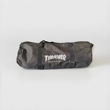 Thrasher Skateboard Magazine Logo Black Skatebag Duffle Bag Duffel