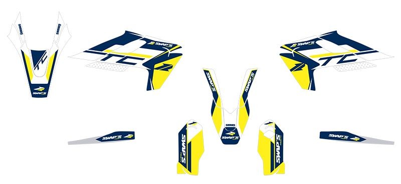 Kit de décoration Diamond Light Husqvarna TC85 pour rouler sur terrain de cross