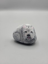 West Highland White Terrier Rock Painting Westie Stone Art
