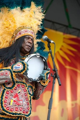 Big Chief Monk Boudreaux of Voice of the Wetlands All Stars perfor- Old Photo 1