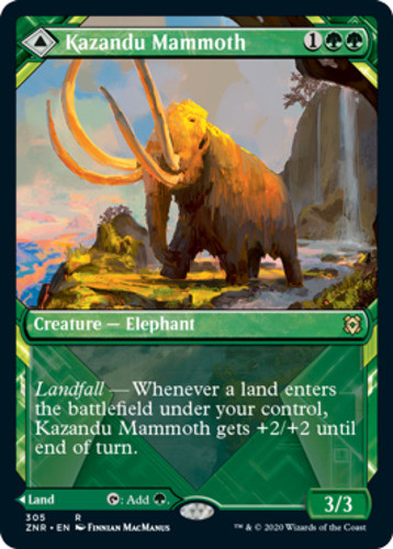 x1 Kazandu Mammoth // Kazandu Valley - Showcase R MTG Zendikar Rising M/NM, Engl - Picture 1 of 1