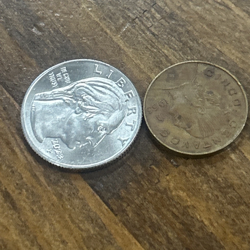 Moeda vintage 1966 México 5 centavos Cinco - Imagem 3 de 3