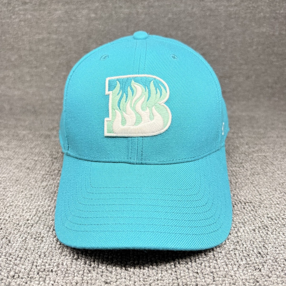 47 Brand Boston Red Sox Flame B Logo Snapback Hat Turquoise Aqua MLB Cap