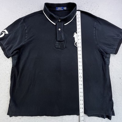 Polo Ralph Lauren Polo Shirt Mens 2XB Black Big Pony 3 Rugby Style