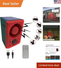 Solar Motion Sensor Alarm with 130dB Sounds Remote - Home Security Made Easy