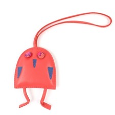 Hermes Petit H Petit Ash Owl Leather Bag Charm Ornament Red with Box Made in Fra