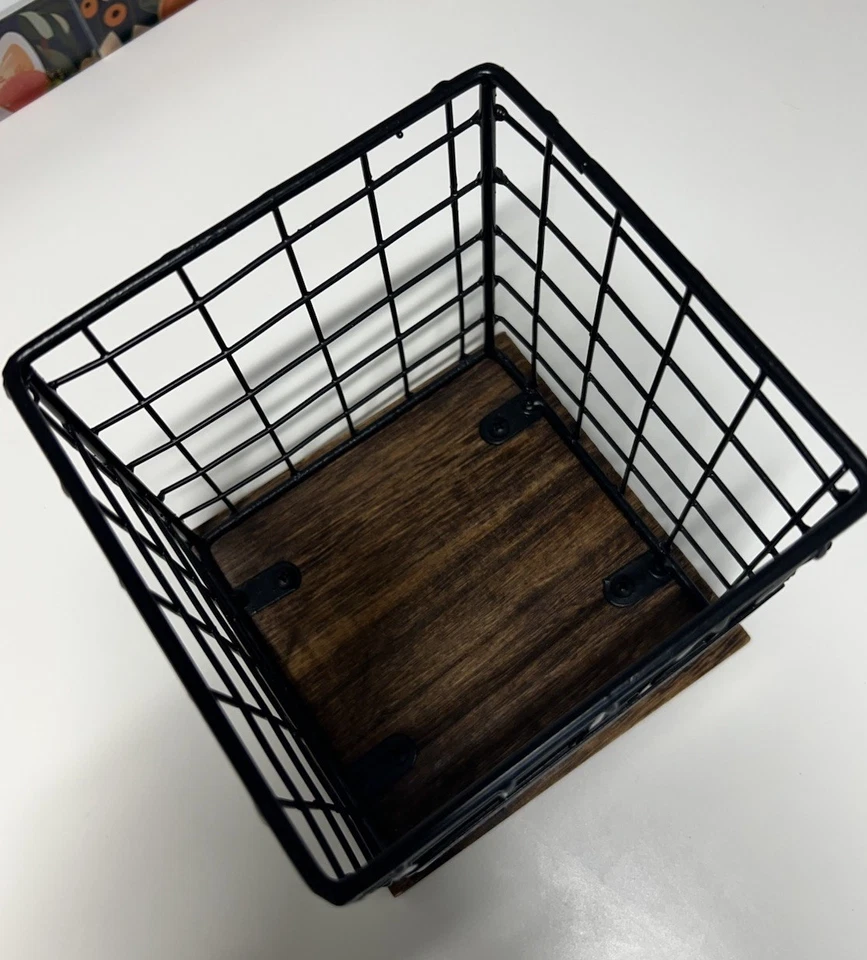 ПОСУДА Rae Dunn. Держатель, квадратная проволока и дерево, фермерский дом кухня, пикник, вечеринка - Изображение 3 из 4